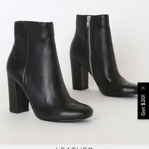 Steve Madden pixie black leather bootie